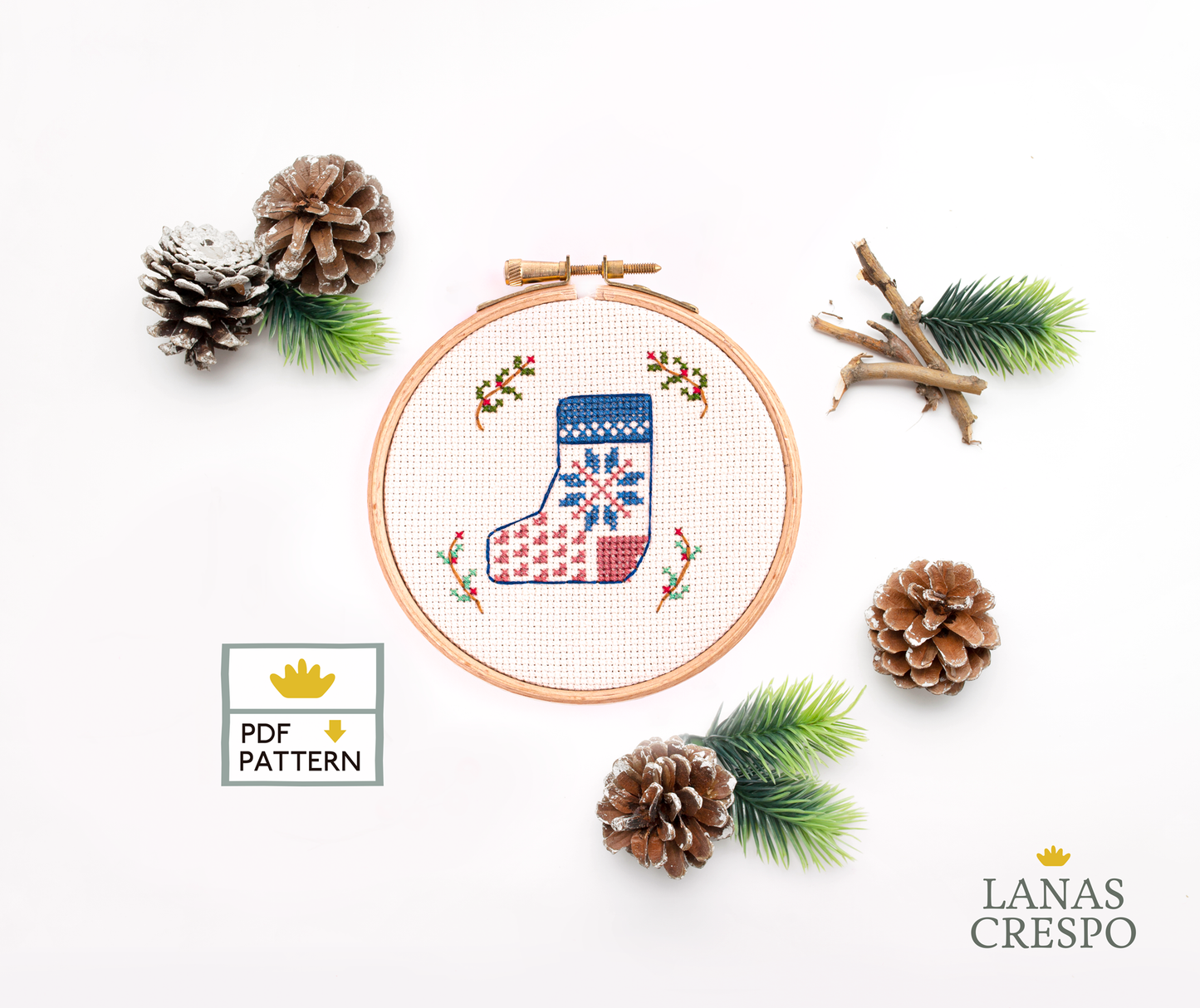 Christmas Stocking Cross Stitch Pattern -PDF