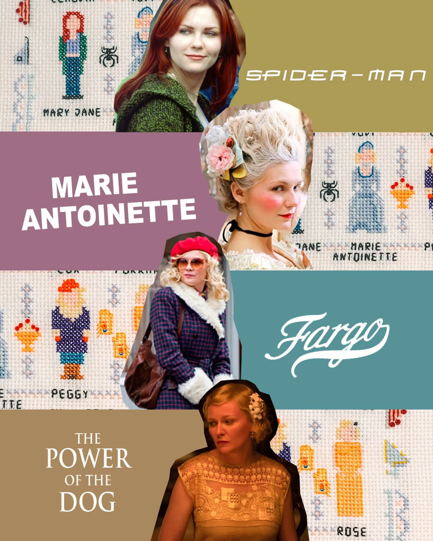 Kirsten Dunst Movies Cross Stitch Pattern - PDF