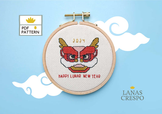 Lunar New Year 2024 Cross Stitch Pattern - PDF