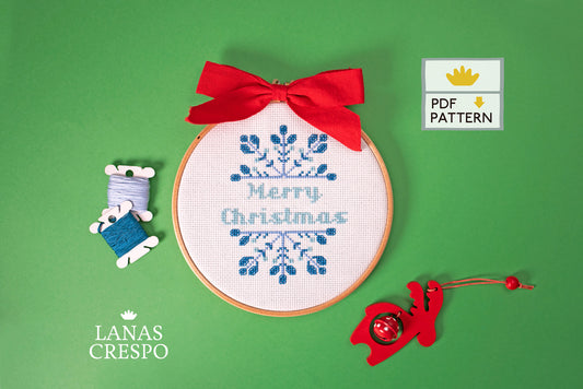 Patrón Punto de Cruz Feliz Navidad- PDF