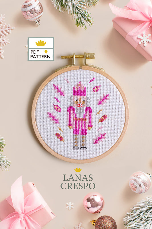 Patrón Punto de Cruz Cascanueces Rosa - PDF