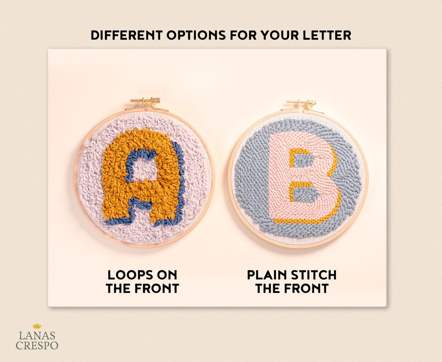 ABC Punch Needle Pattern - ABC Rug - Beginner Punch Needle Pattern, Detailed Beginners Guide -PDF Instant Download