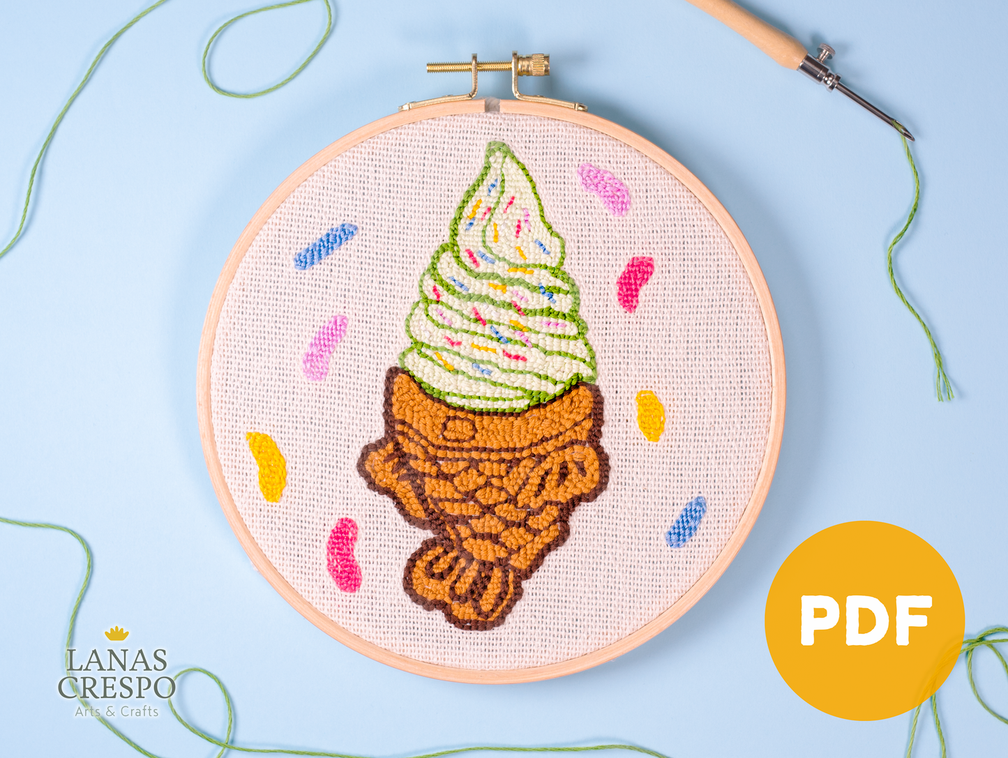 Punch Needle Pattern - Taiyaki Rug - Beginner Punch Needle Pattern -PDF Instant Download
